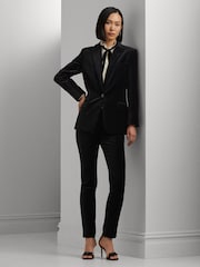 Lauren Ralph Lauren Stretch Velvet Skinny Ankle Trousers - Image 2 of 7