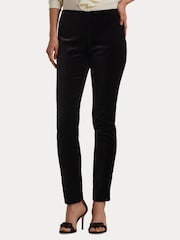 Lauren Ralph Lauren Stretch Velvet Skinny Ankle Trousers - Image 6 of 7