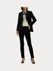 Lauren Ralph Lauren Stretch Velvet Skinny Ankle Trousers - Image 7 of 7