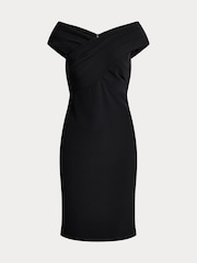 Lauren Ralph Lauren Crepe Off-The-Shoulder Cocktail 100% Cotton Dress - Image 9 of 9