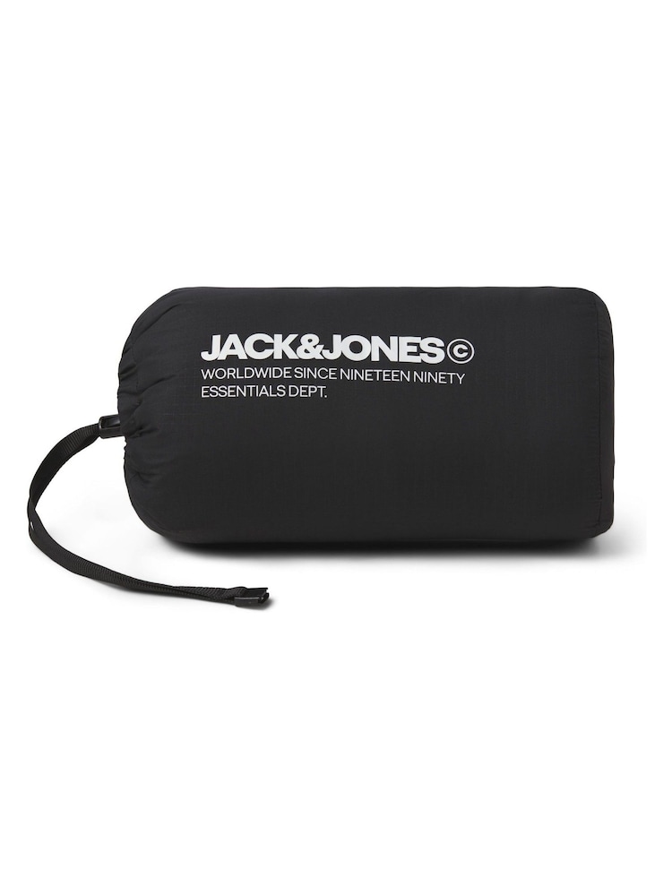 JACK & JONES Black Packable Quilted Hooded Jacket - Image 7 of 7