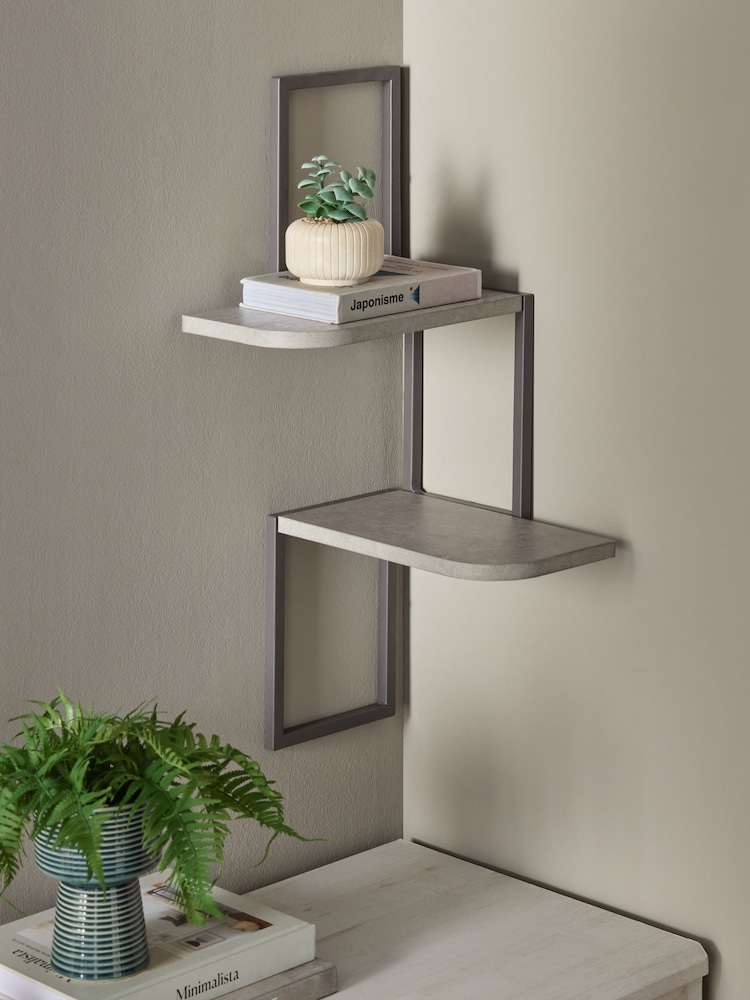 Grey Bronx 2 Tier Shelf - Image 1 of 4