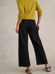 White Stuff Black Tia Wide Leg Crop Jeans - Image 2 of 6
