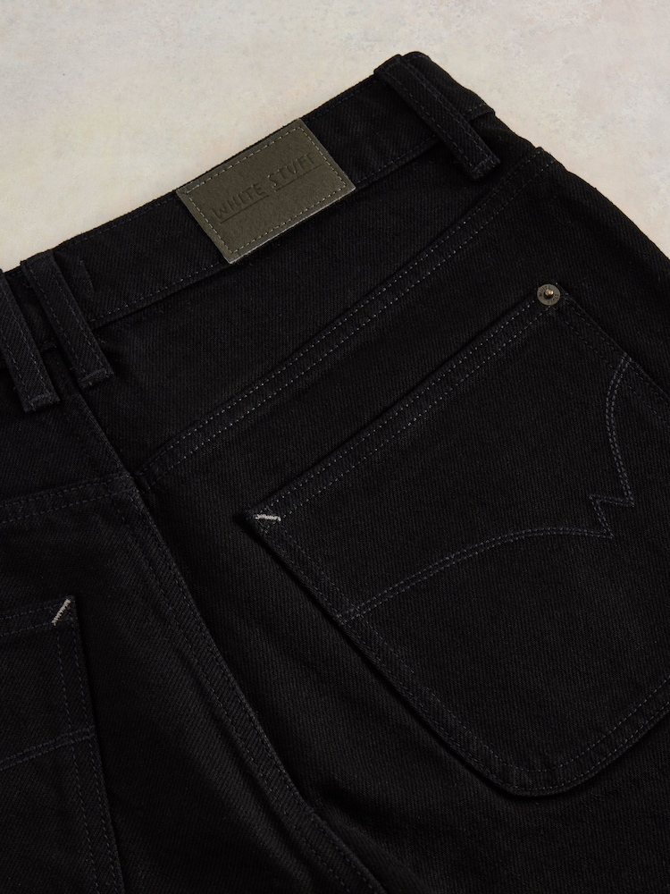 White Stuff Black Tia Wide Leg Crop Jeans - Image 6 of 6