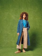 White Stuff Natural Tia Wide Leg Crop Jeans - Image 2 of 7