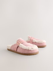 Pink Borg Buckle Mule Slippers - Image 4 of 8