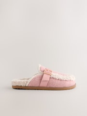 Pink Borg Buckle Mule Slippers - Image 5 of 8
