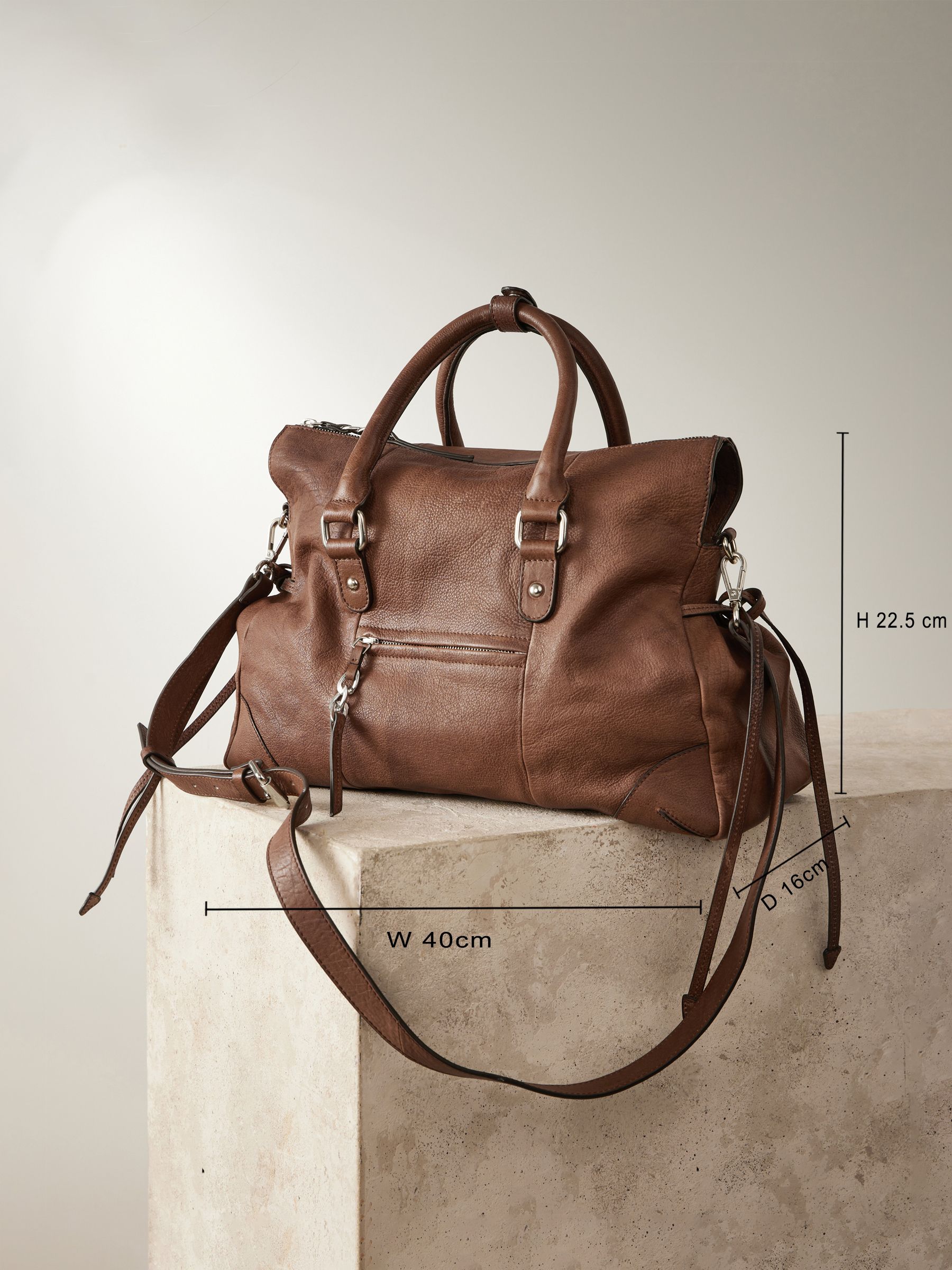 Buy Tan Brown Leather Washed Grab Bag from the Next UK online shop