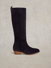 White Stuff Blue Willow Suede Knee High Boots - Image 1 of 4