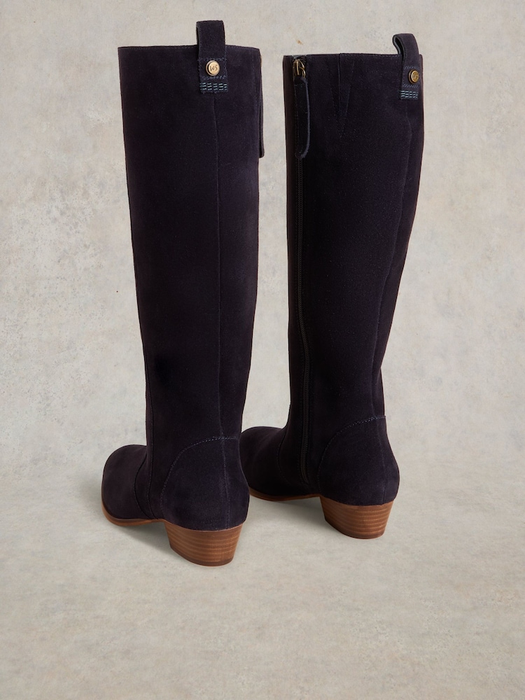 White Stuff Blue Willow Suede Knee High Boots - Image 3 of 4
