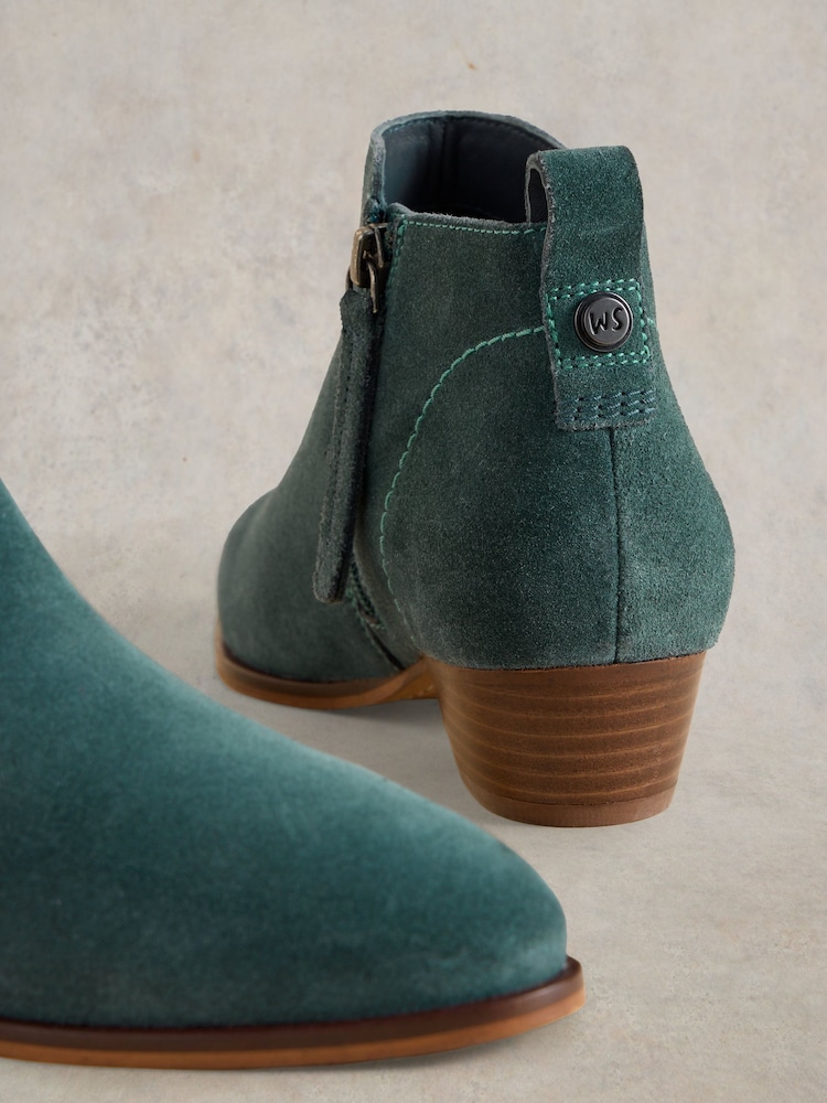 White Stuff Blue Willow Suede Ankle Boots - Image 4 of 4
