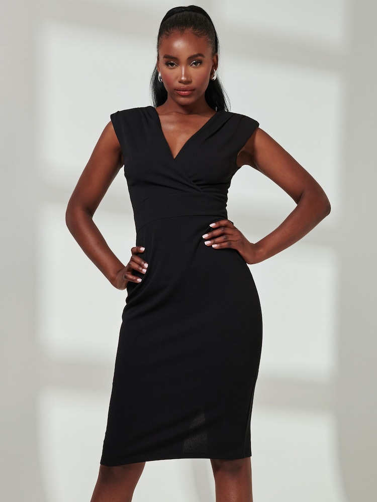 Negro - Vestido de tubo con corpiño cruzado Yiskah de Jolie Moi - Imagen 6 de 6 Negro - Vestido de tubo con corpiño cruzado Yiskah de Jolie Moi - Imagen 6 de 6