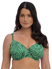 Fantasie Green Emerald Punta Mita Underwire Gathered Full Cup Bikini Top - Image 4 of 6