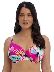 Fantasie Pink Peony Carabelita Underwire Gathered Full Cup Bikini Top - Image 3 of 6