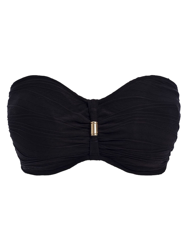 Fantasie Black Underwired Bandeau Beach Waves Bikini Top - Image 6 of 6