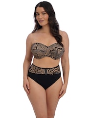 Fantasie Brown Underwired Bandeau Mocha Pemba Island Underwire Full Cup Bikini Top - Image 6 of 7