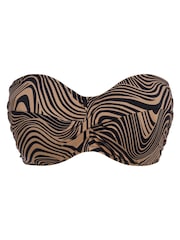 Fantasie Brown Underwired Bandeau Mocha Pemba Island Underwire Full Cup Bikini Top - Image 7 of 7