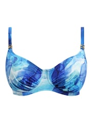 Fantasie Blue Dazzling Saunton Sands Underwire Gatherered Full Cup Bikini Top - Image 6 of 6