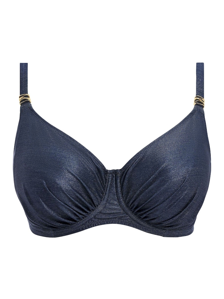 Fantasie Blue Midnight Sparkle Paros Coast Underwire Gathered Full Cup Bikini Top - Image 6 of 6