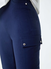 Roman Blue Turn Up Stretch Cargo Trousers - Image 5 of 5