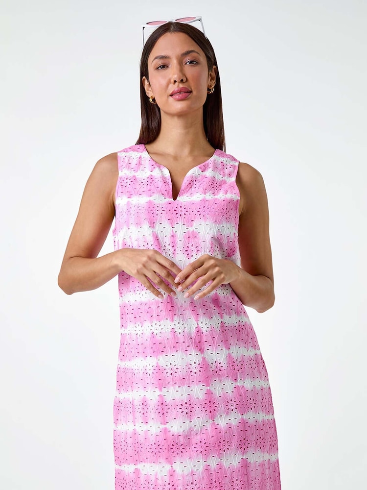 Vestido recto bordado tie-dye 100 % algodón de Roman - Imagen 2 de 5 Vestido recto bordado tie-dye 100 % algodón de Roman - Imagen 2 de 5