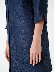 Roman Blue Lace Longline Formal Jacket - Image 5 of 5