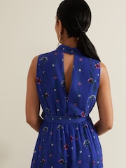 Phase Eight Blue Petite Sofia Print Maxi Blue Dress - Image 5 of 6