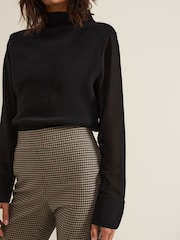 Phase Eight Black Ella Woven Sleeve Jumper - Image 5 of 7