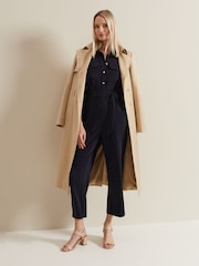 Phase Eight Blue Petite Tallulah Utility Jumpsuit - Image 6 of 7