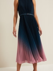 Phase Eight Black Petite Simara Printed Midi Dress - Image 5 of 6
