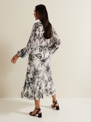 Phase Eight Black Sienna Floral Print Skirt - Image 2 of 6