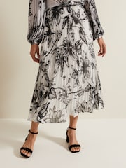 Phase Eight Black Sienna Floral Print Skirt - Image 3 of 6