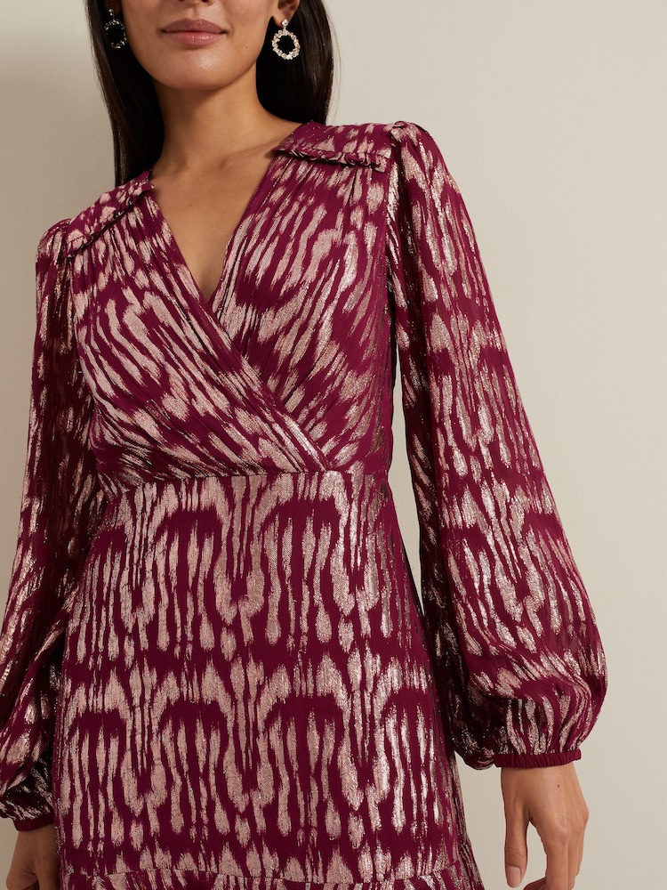 Phase Eight Pink Joon Shimmer Dress - Image 4 of 7