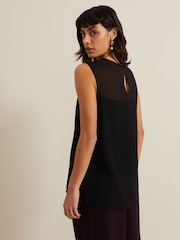 Phase Eight Black Marissa Mixed Media Top - Image 2 of 6