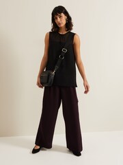Phase Eight Black Marissa Mixed Media Top - Image 3 of 6
