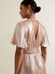 Phase Eight Metallic Fleur Maxi Dress - Image 5 of 7