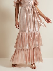 Phase Eight Metallic Fleur Maxi Dress - Image 6 of 7