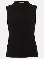 Phase Eight Black Haylee Sleeveless Texture Top - Image 7 of 7
