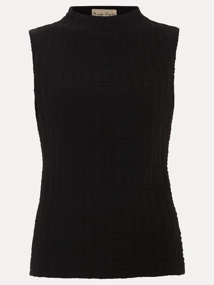 Phase Eight Black Haylee Sleeveless Texture Top - Image 7 of 7 Phase Eight Black Haylee Sleeveless Texture Top - Image 7 of 7