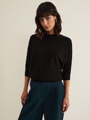 Phase Eight Blue Dark Cristine Knit Jumper - Image 1 of 7