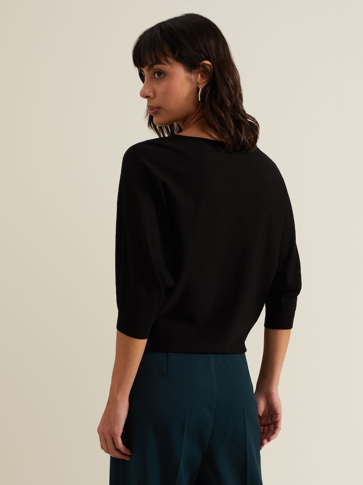 Phase Eight Blue Dark Cristine Knit Jumper - Image 2 of 7