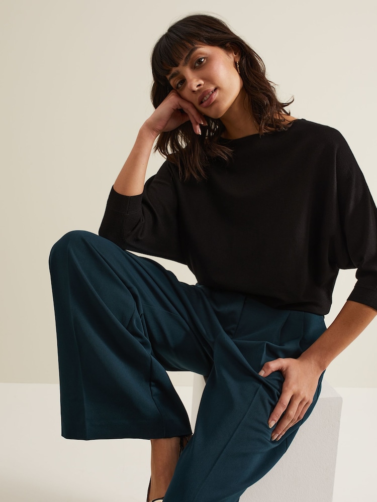 Phase Eight Blue Dark Cristine Knit Jumper - Image 4 of 7