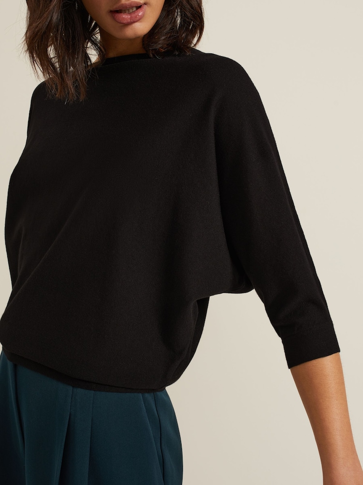 Phase Eight Blue Dark Cristine Knit Jumper - Image 5 of 7