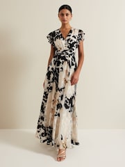 Phase Eight Black Liana Floral Maxi Dress - Image 2 of 8