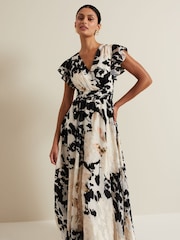 Phase Eight Black Liana Floral Maxi Dress - Image 4 of 8