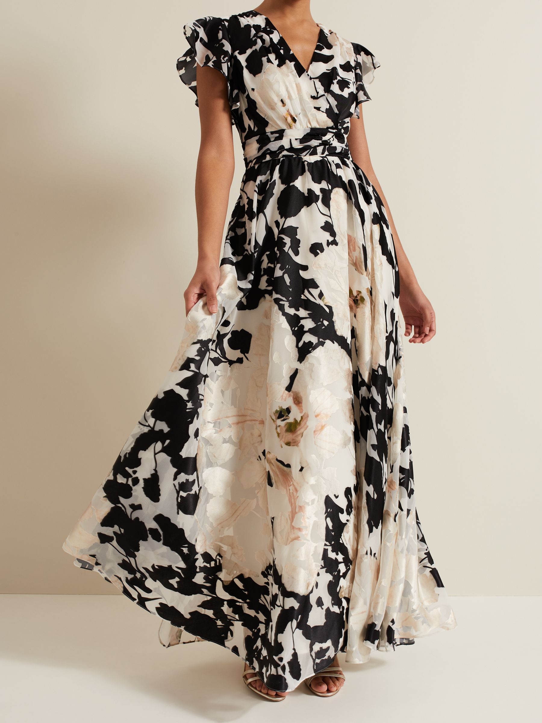 数量限定！在庫処分セール 売り切れ御免 Dress Maxi Floral Liana Black Eight Phase | Ashley Laura ワンピース