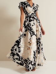 Phase Eight Black Liana Floral Maxi Dress - Image 6 of 8