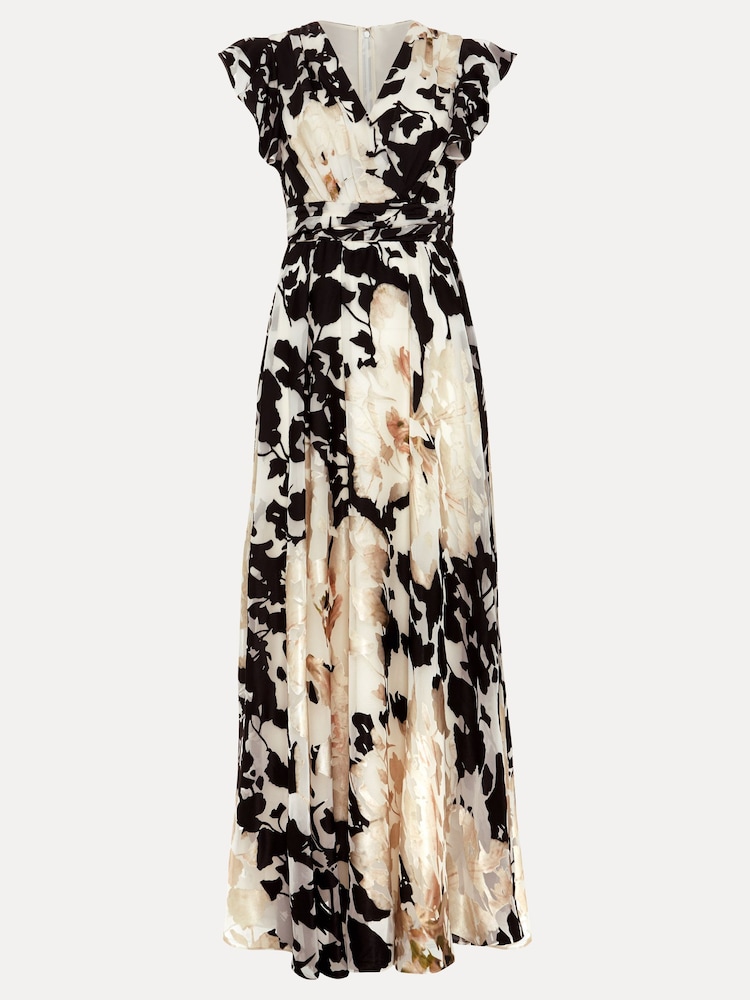 Phase Eight Black Liana Floral Maxi Dress - Image 8 of 8