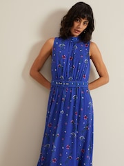 Phase Eight Multi Sofia Print Maxi Blue Dress - Image 4 of 6