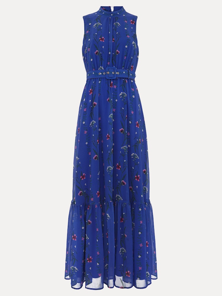 Phase Eight Multi Sofia Print Maxi Blue Dress - Image 6 of 6